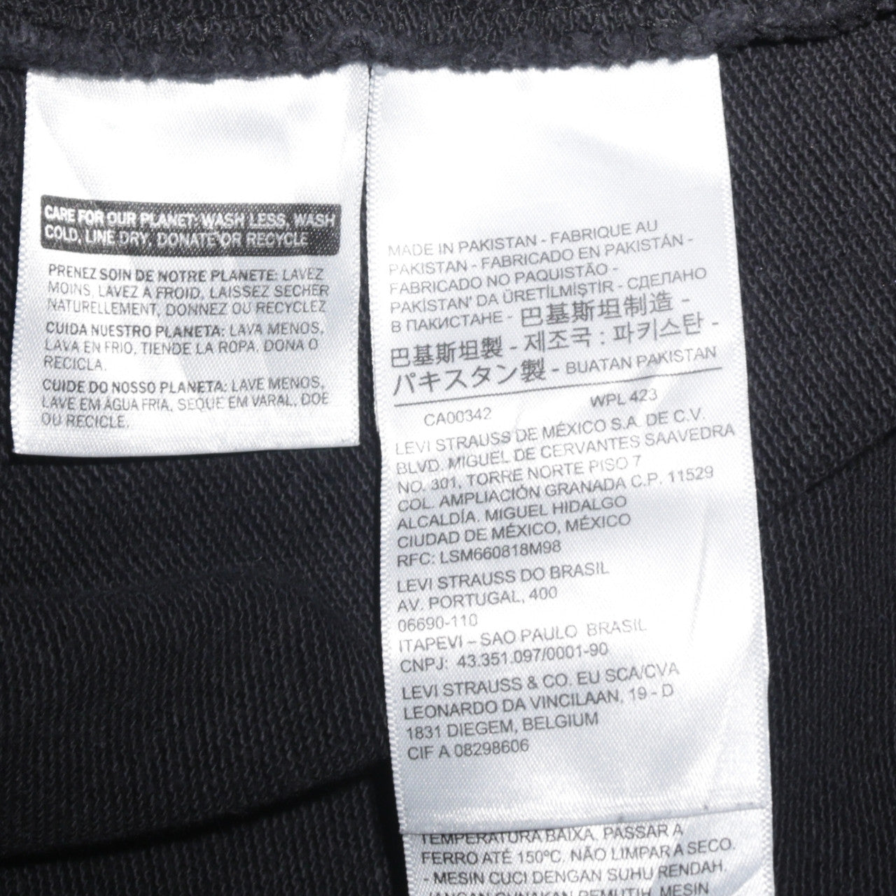 Levi's Men's Black XS Pullover Hoodie with Logo Print