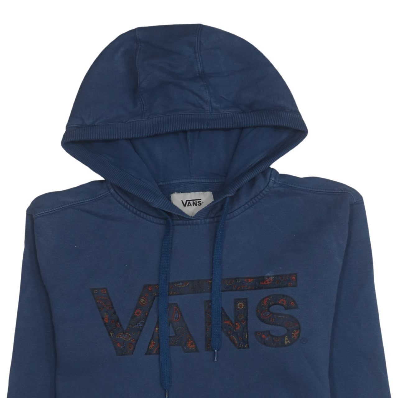 Vans Mens Blue Pullover Hoodie Medium Fleece Logo Skate Style