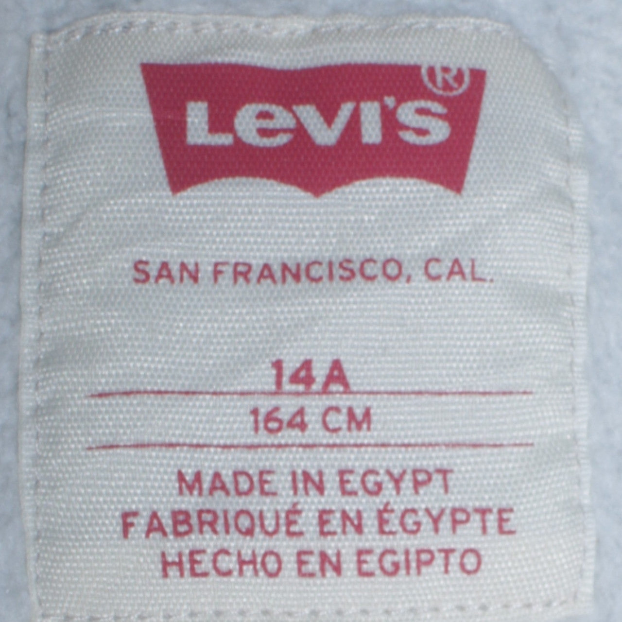 Levi's Boys Grey Logo Pullover Hoodie Size 14A 164cm Cotton Blend