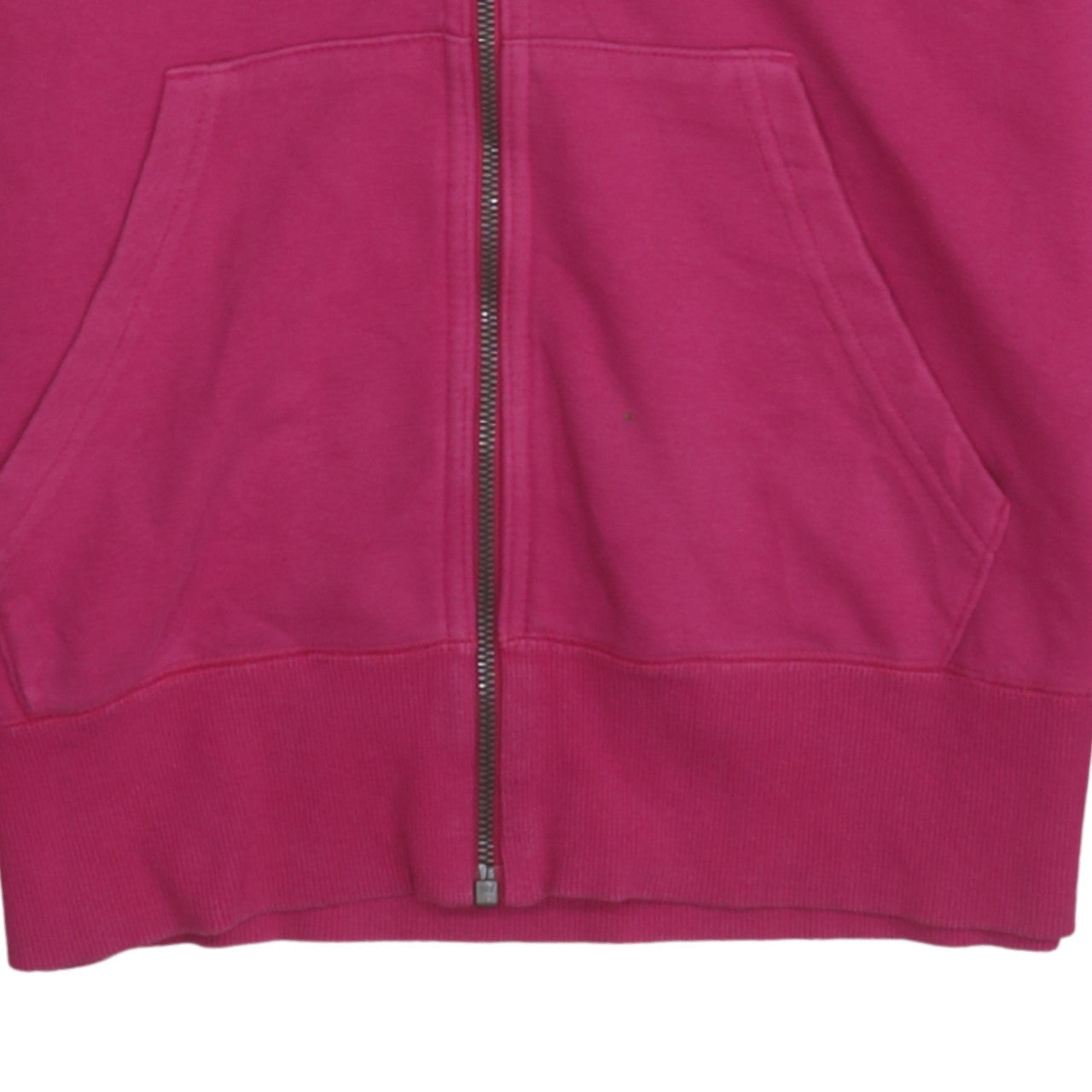 Reebok Womens Pink Full Zip Hoodie Size L Cotton Blend Casual