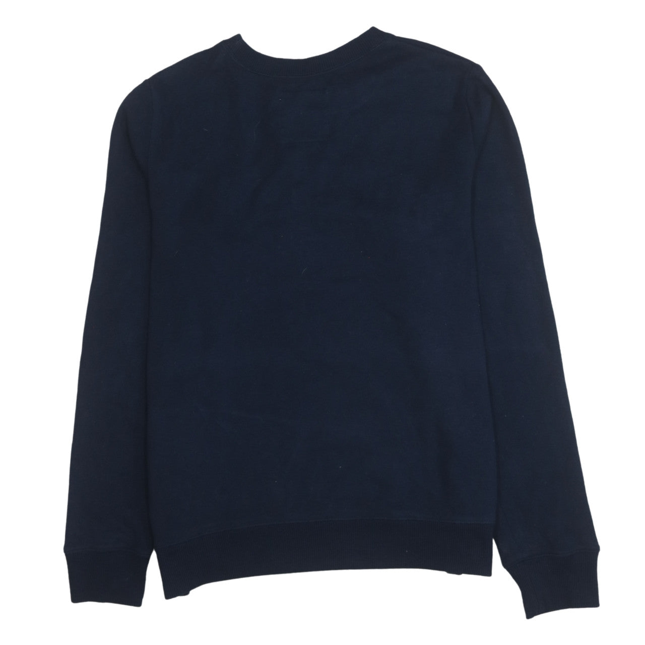 Hollister Men's Blue Embroidered Logo Crew Neck Pullover Sweatshirt L