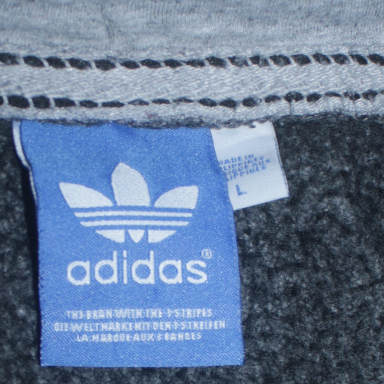 Adidas Men’s Grey Pullover Hoodie Miami Heat Embroidered L