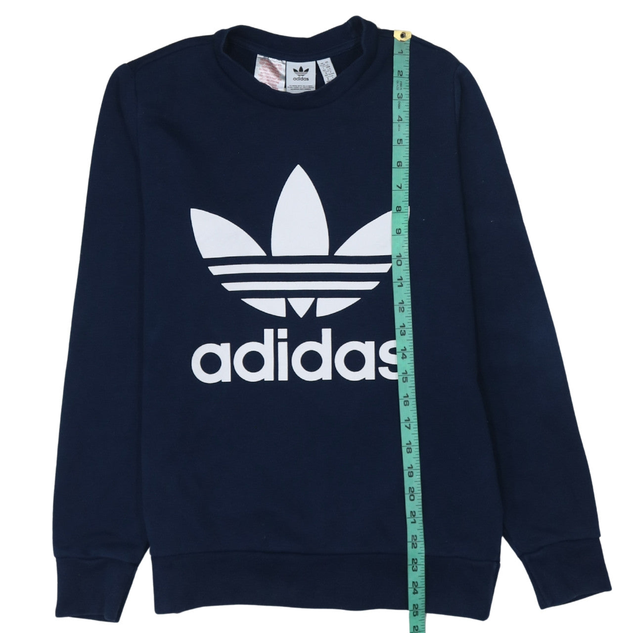 Adidas Boys Navy Blue Crew Neck Pullover Sweatshirt 13-14 Years Logo Print