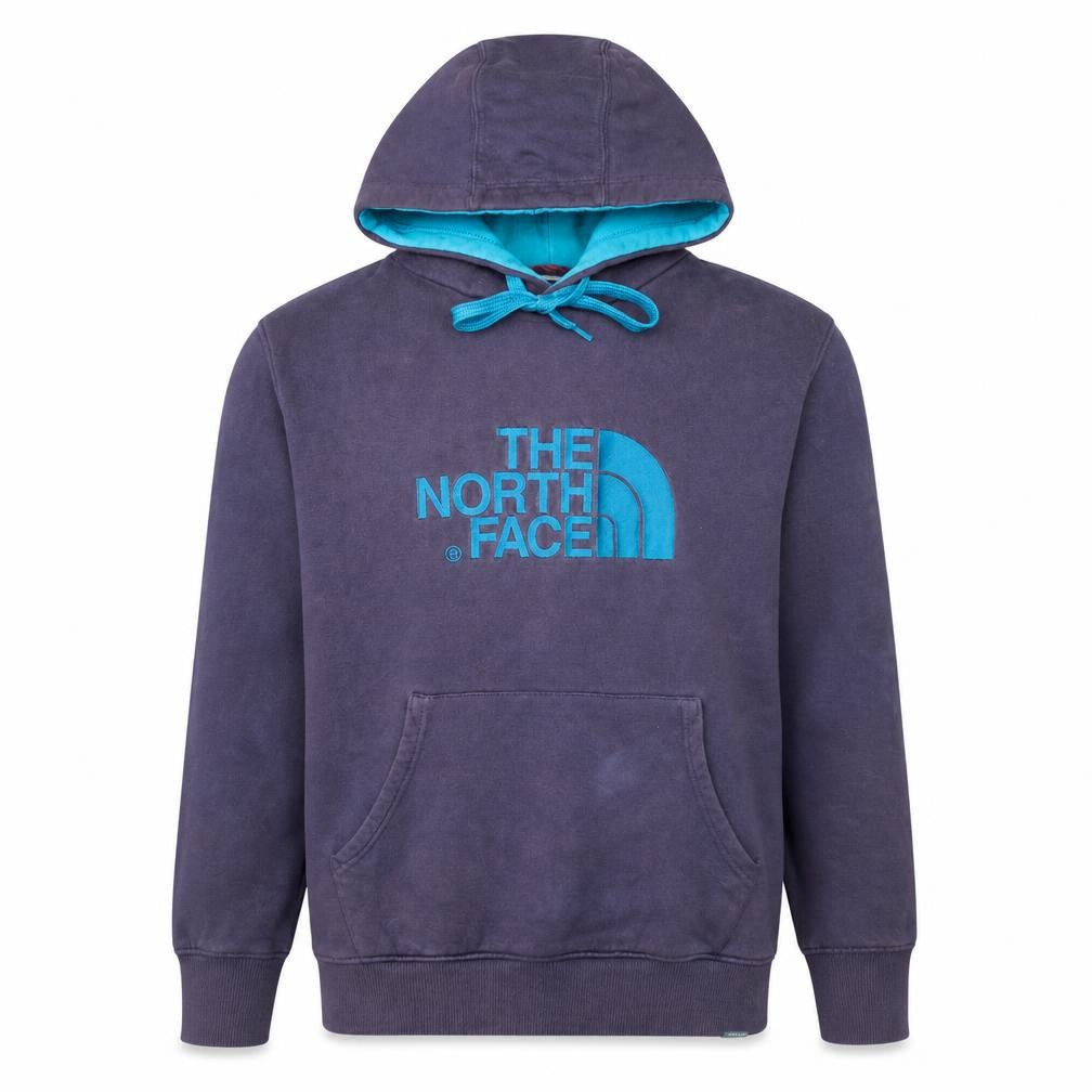 The North Face Men's Purple Pullover Hoodie Small Fleece Logo