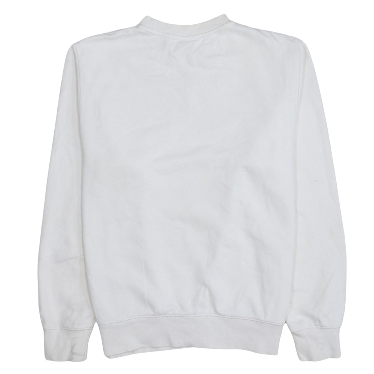 Nike Men's White Small Logo Pullover Sweatshirt Just Do It Crew Neck