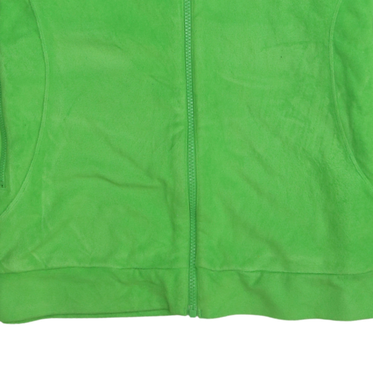 Adidas Women's Green Fleece Full Zip Long Jacket Size 18