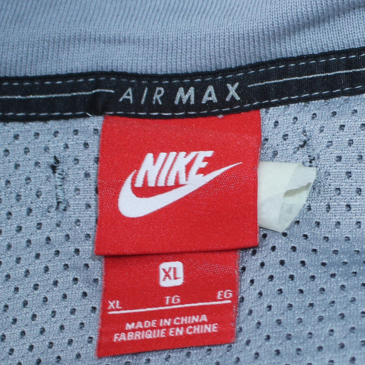 Nike Air Max Women’s Grey Full Zip Hoodie XL Cotton Blend