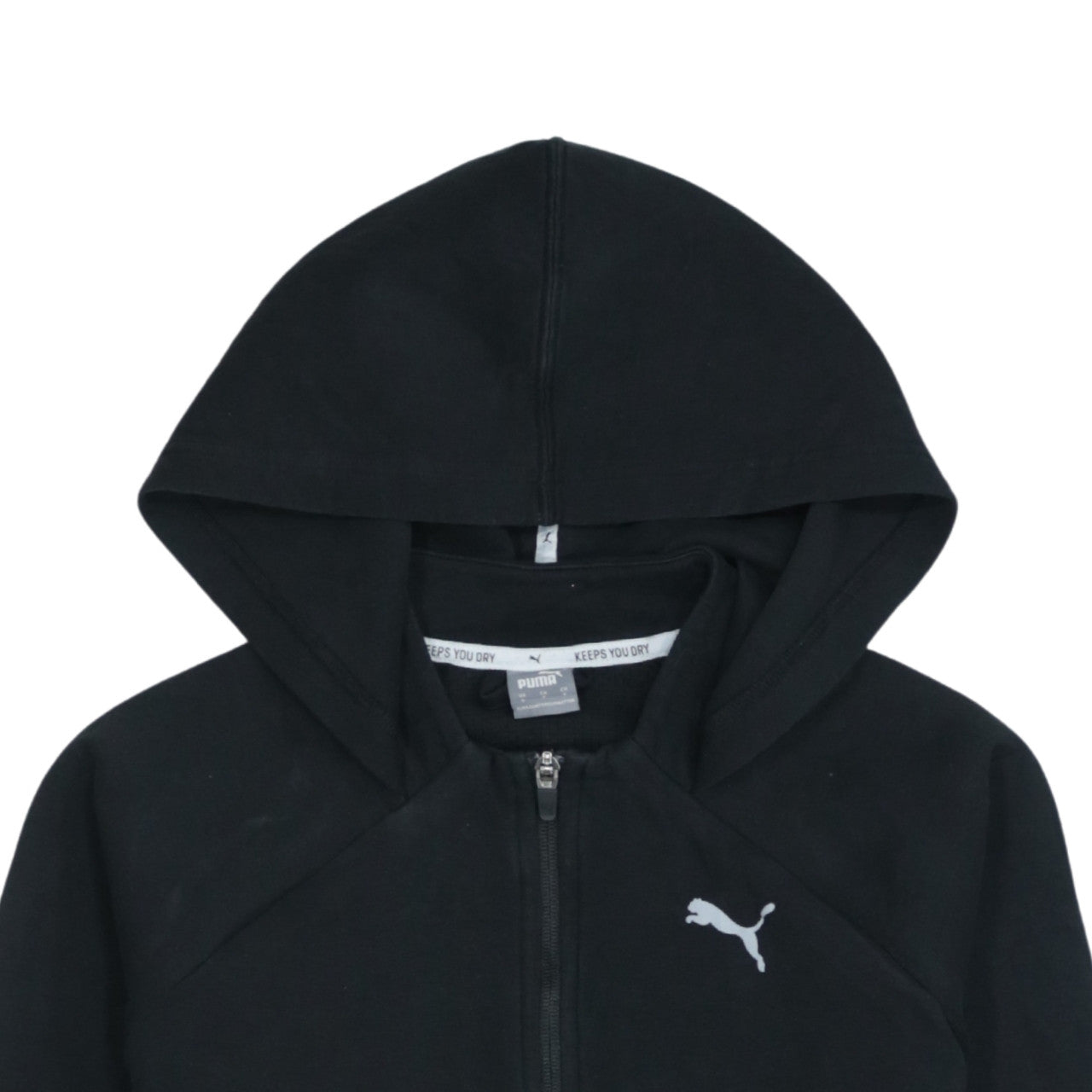 Puma Womens Black Full Zip Hoodie Size S Hooded Activewear