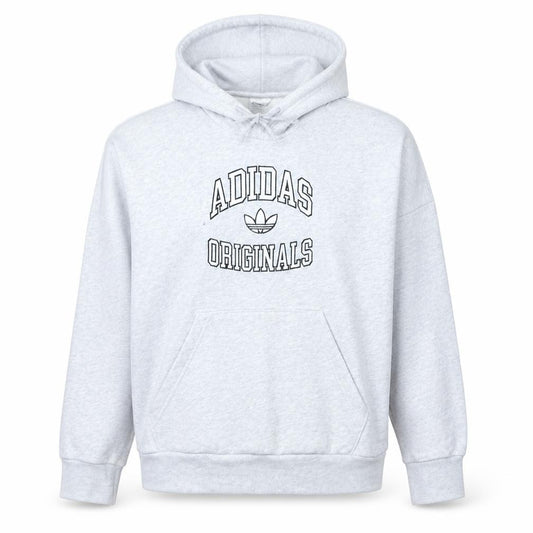 Adidas Originals Men's Grey Pullover Hoodie Size M Fleece Sportswear