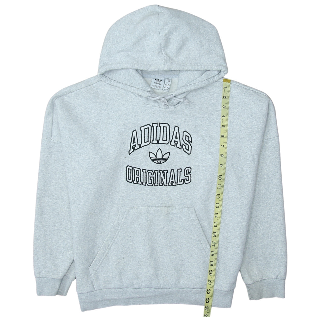 Adidas Originals Men's Grey Pullover Hoodie Size M Fleece Sportswear