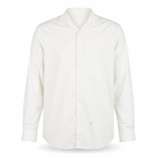 Tommy Hilfiger Men's White Long Sleeve Cotton Stretch Shirt 17.5 Athletic Fit