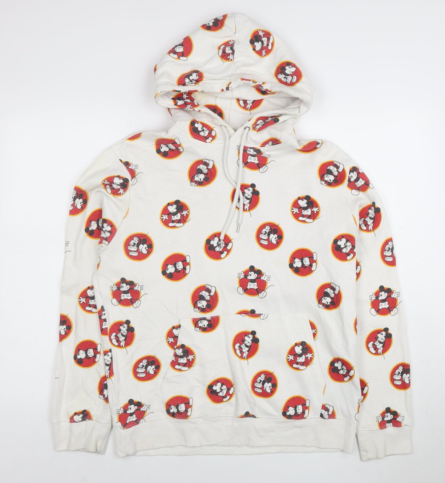 Disney x Forever 21 Unisex White Mickey Mouse Pullover Hoodie Size S