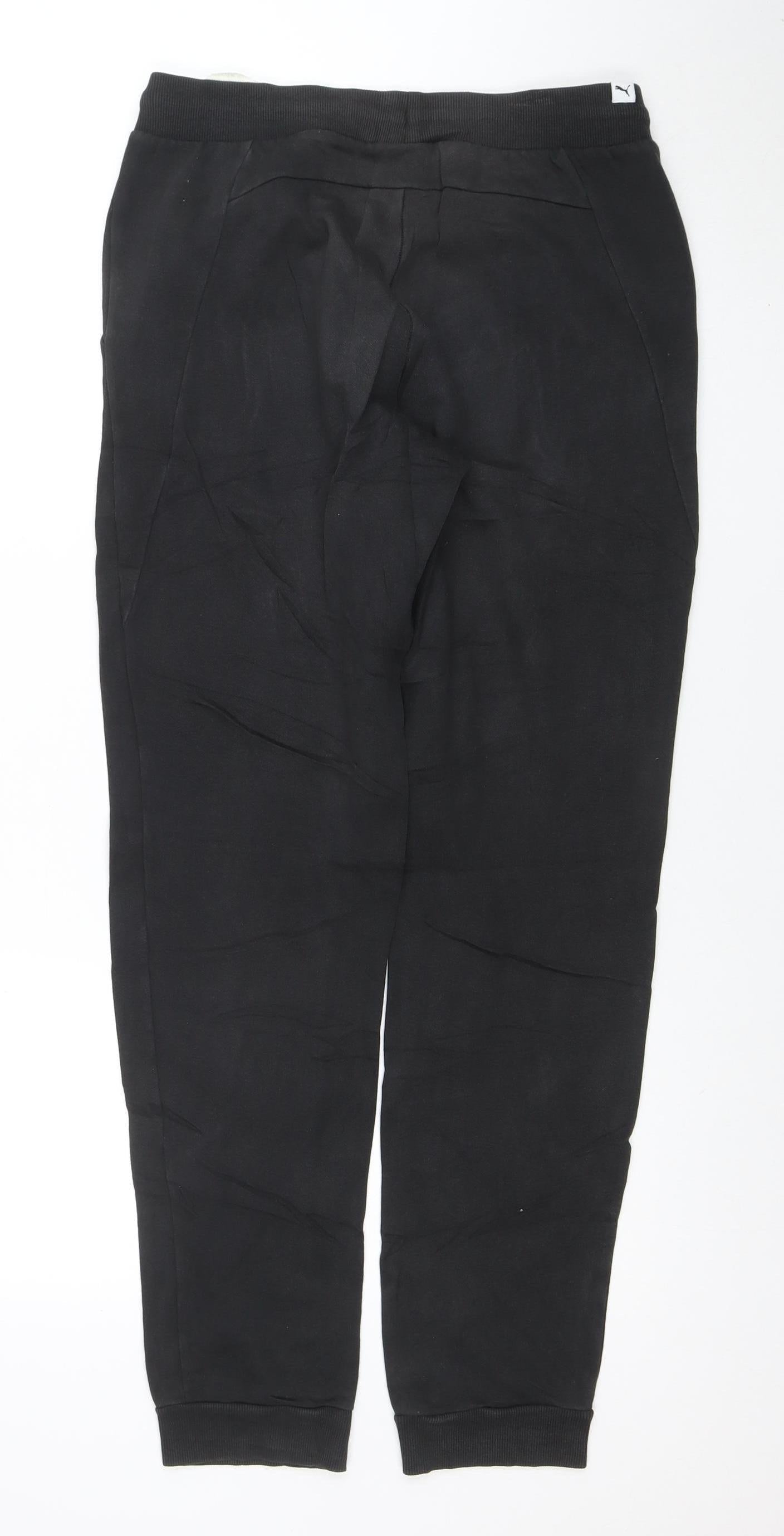 Puma Women's Black Jogger Sweatpants Size 10 Regular Fit Activewear