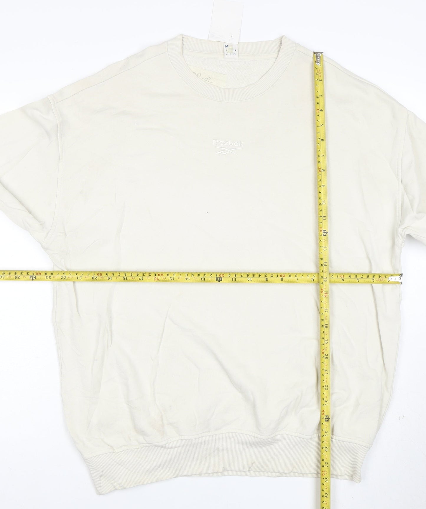 Reebok Women’s Beige Cotton Pullover Sweatshirt M
