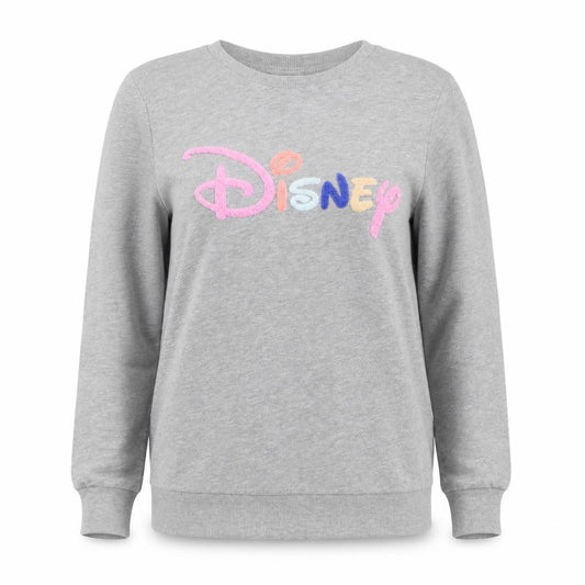 Disney TU Women Grey Cotton Blend Pullover Sweatshirt Size 10