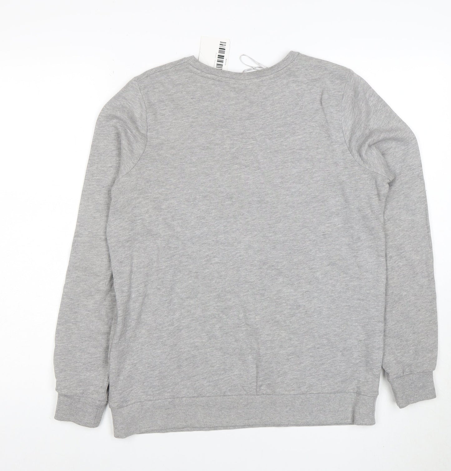 Disney TU Women Grey Cotton Blend Pullover Sweatshirt Size 10