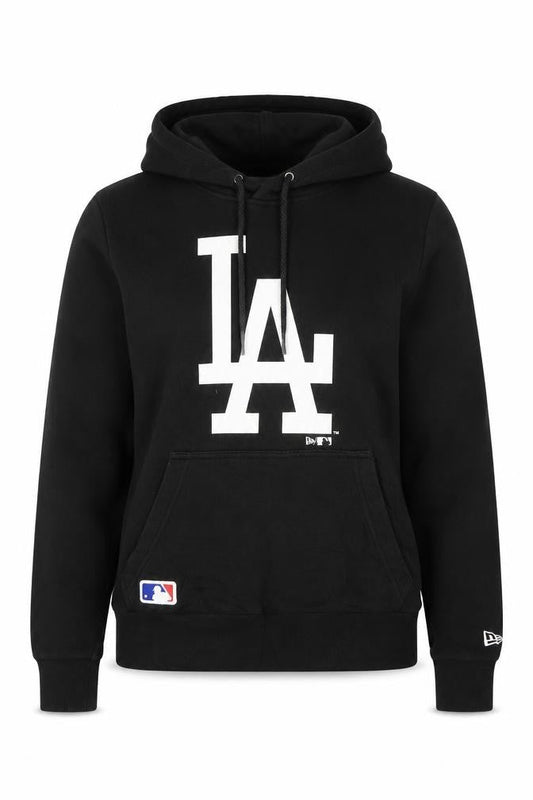 New Era Womens Black LA Hoodie Pullover SXX Cotton Blend