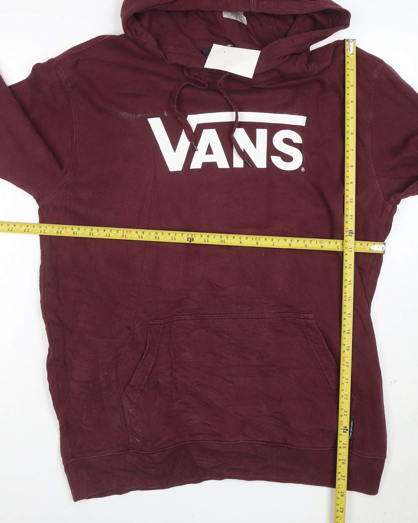 Vans Women's Burgundy Pullover Hoodie L Cotton Fleece Casual
