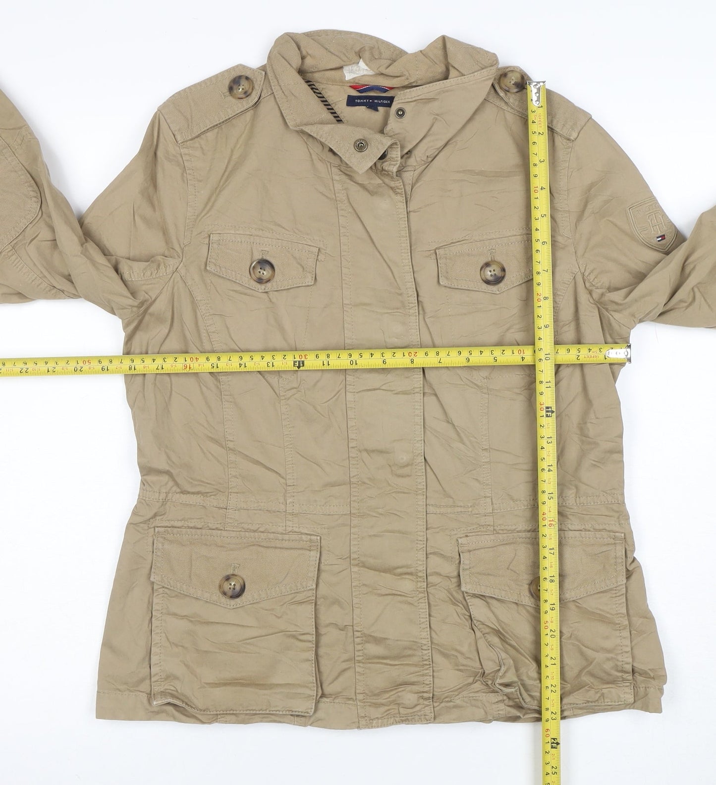 Tommy Hilfiger Men's Beige M Military Cotton Jacket