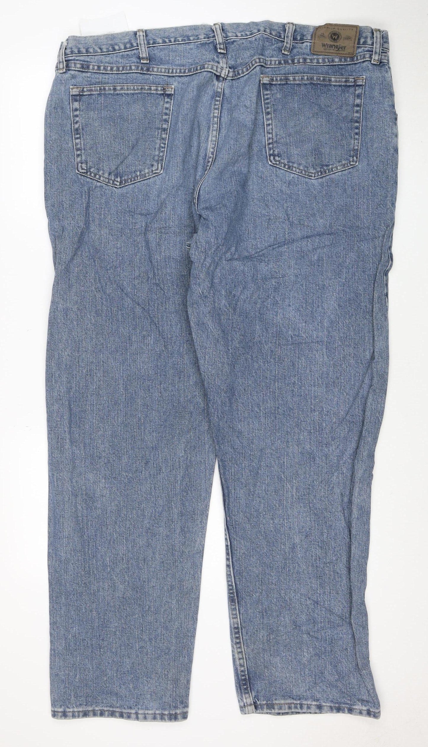 Wrangler Men's Blue Relaxed Fit Straight Leg Jeans 44x32