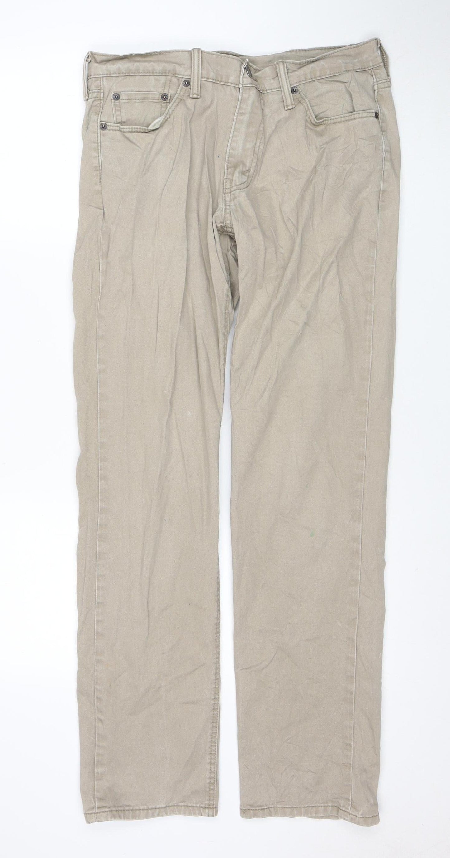 Levi Strauss & Co Men's Beige 541 Chino Trousers 30W 34L Regular Fit