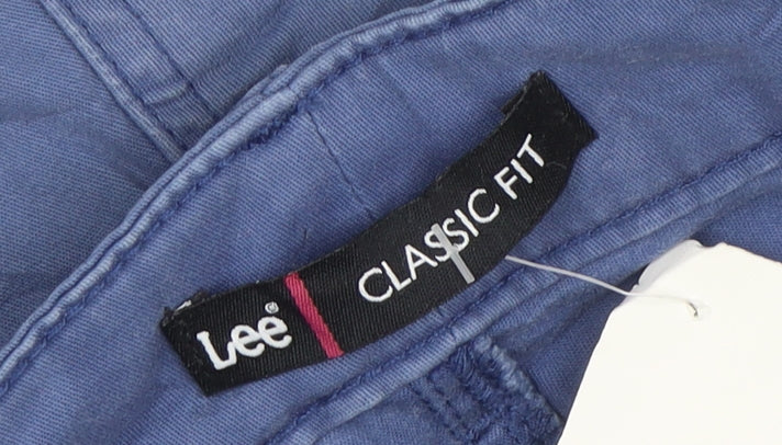 Lee Men's Blue Classic Fit Chino Shorts Size M Cotton Stretch