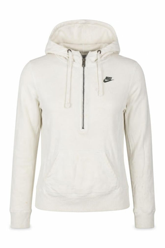 Nike Sportswear Women's White Cotton Full Zip Hoodie Size S