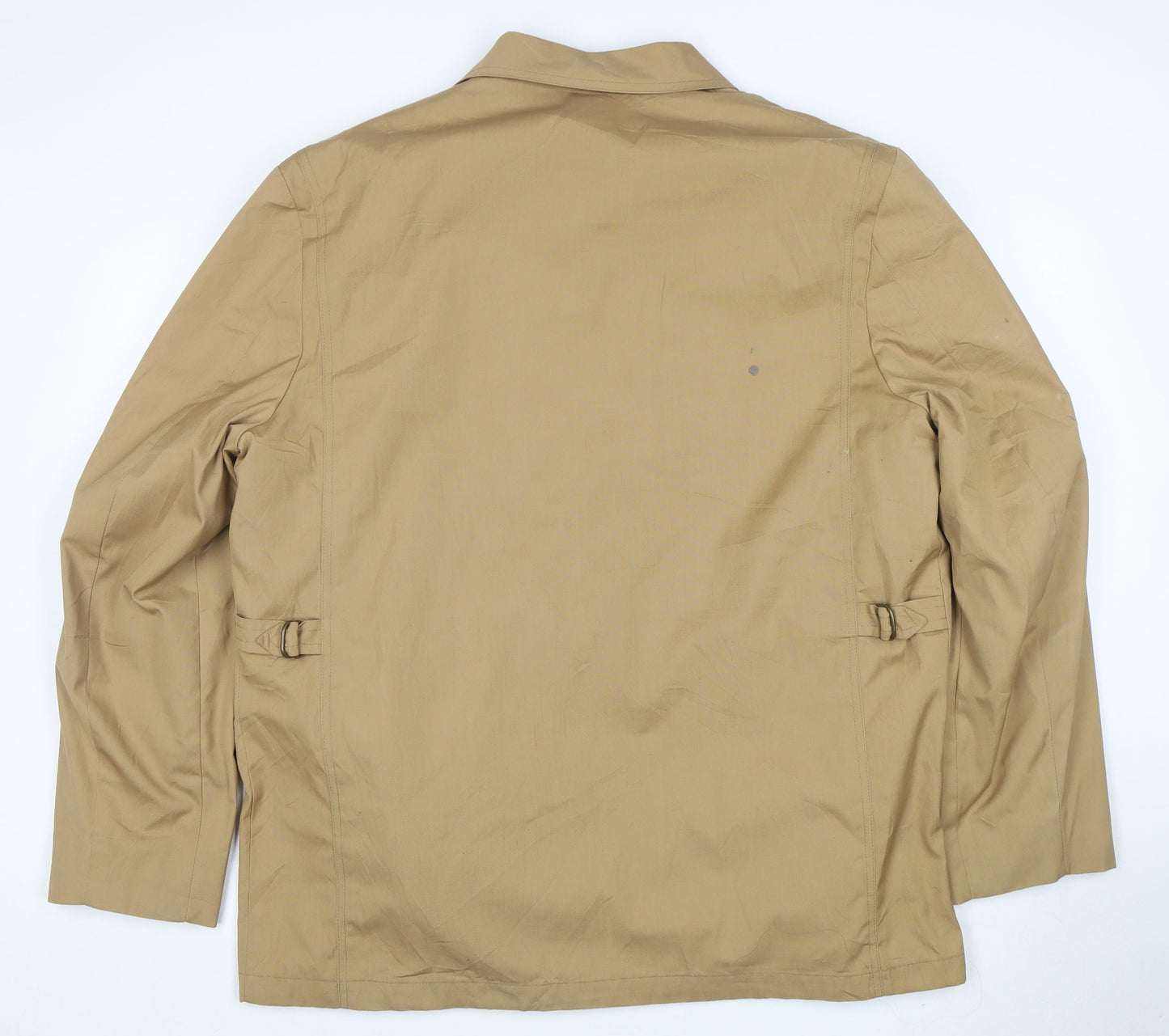 London Fog Men's Beige Cotton Blend Full Zip Jacket Size 46 Long