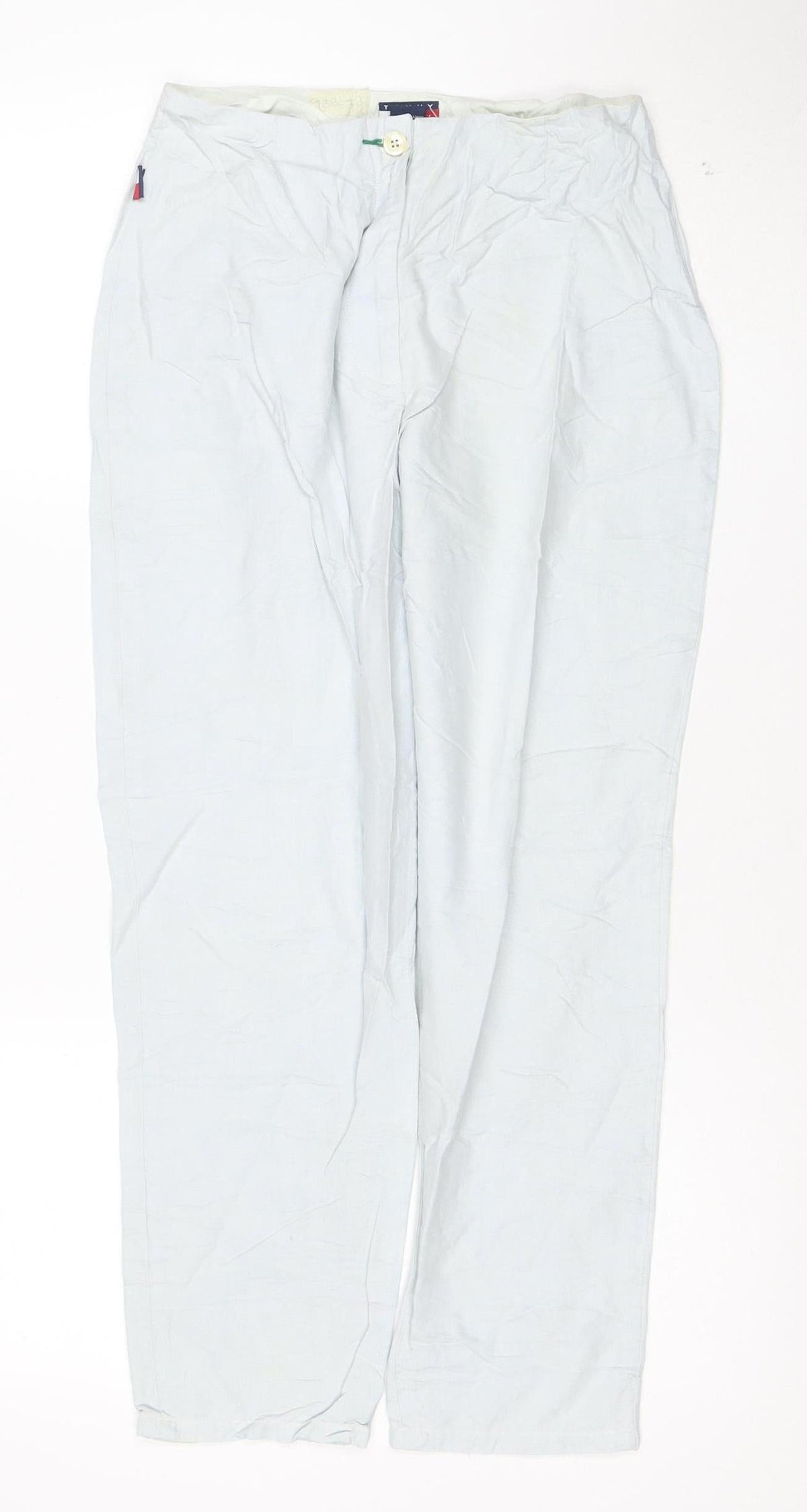 Tommy Hilfiger Womens White Chino Trousers Size 4 Cotton Preppy