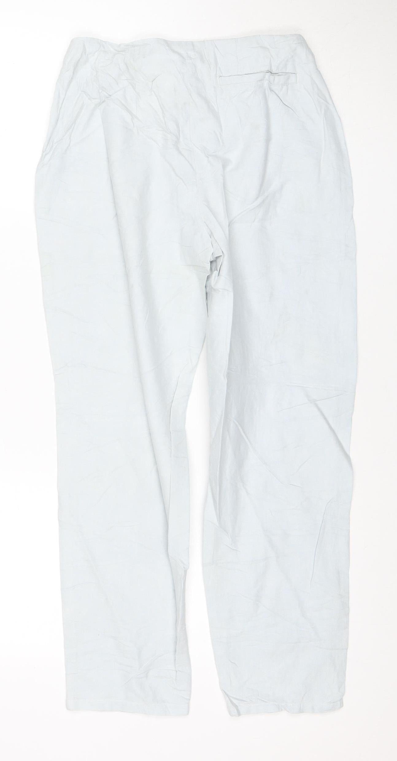 Tommy Hilfiger Womens White Chino Trousers Size 4 Cotton Preppy
