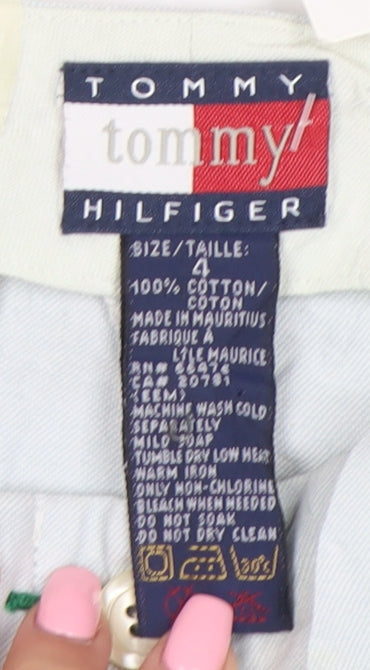 Tommy Hilfiger Womens White Chino Trousers Size 4 Cotton Preppy