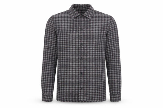 H&M Men's Grey Check Regular Fit Long Sleeve Button-Up Shirt Size S