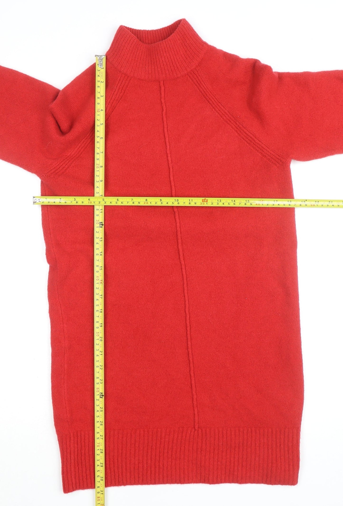 River Island Womens Red High Neck Knit Jumper Size M