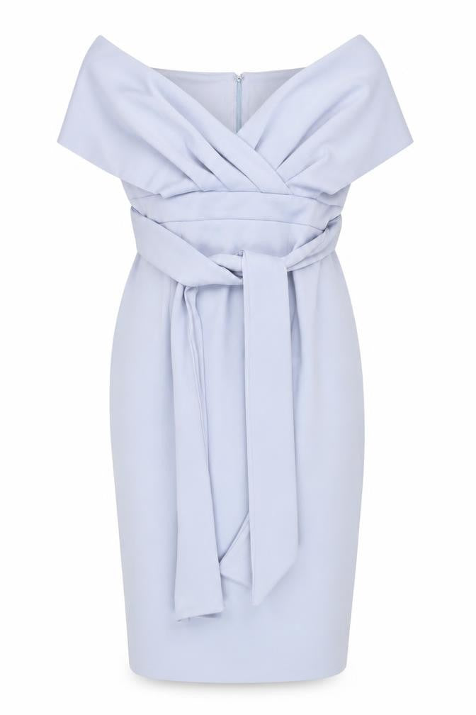 ASOS Women’s Blue Off Shoulder Belted Sheath Dress Size 10