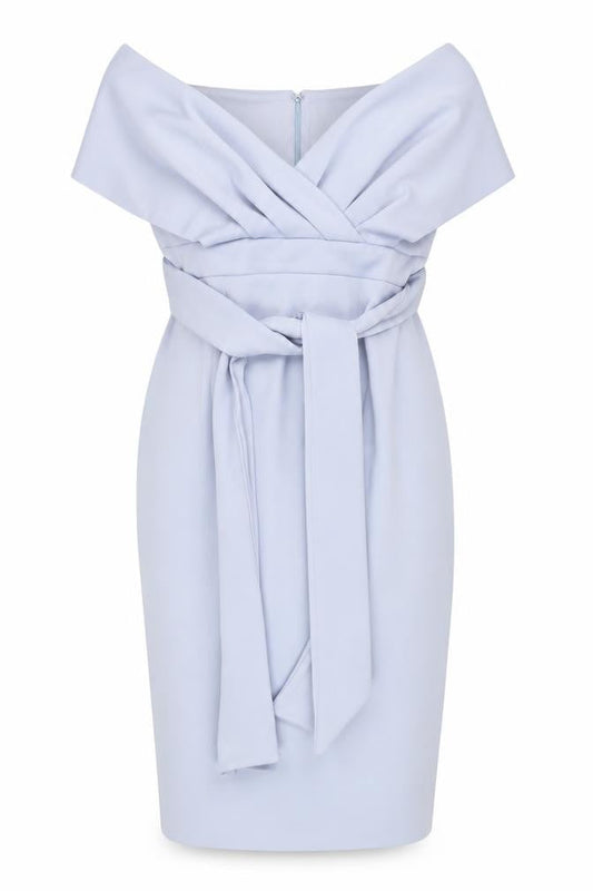 ASOS Women’s Blue Off Shoulder Belted Sheath Dress Size 10