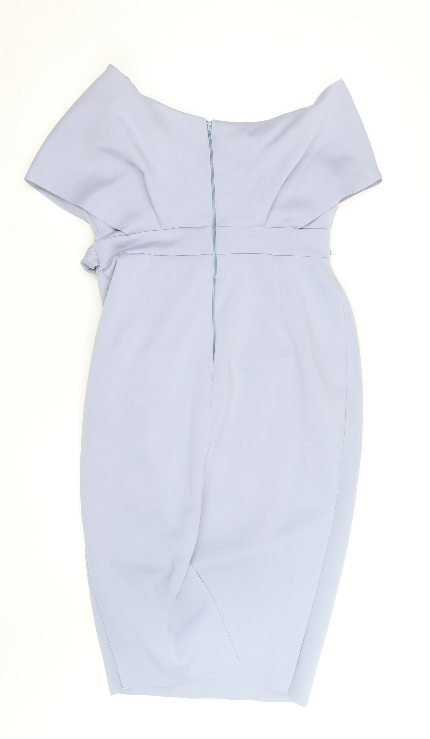 ASOS Women’s Blue Off Shoulder Belted Sheath Dress Size 10