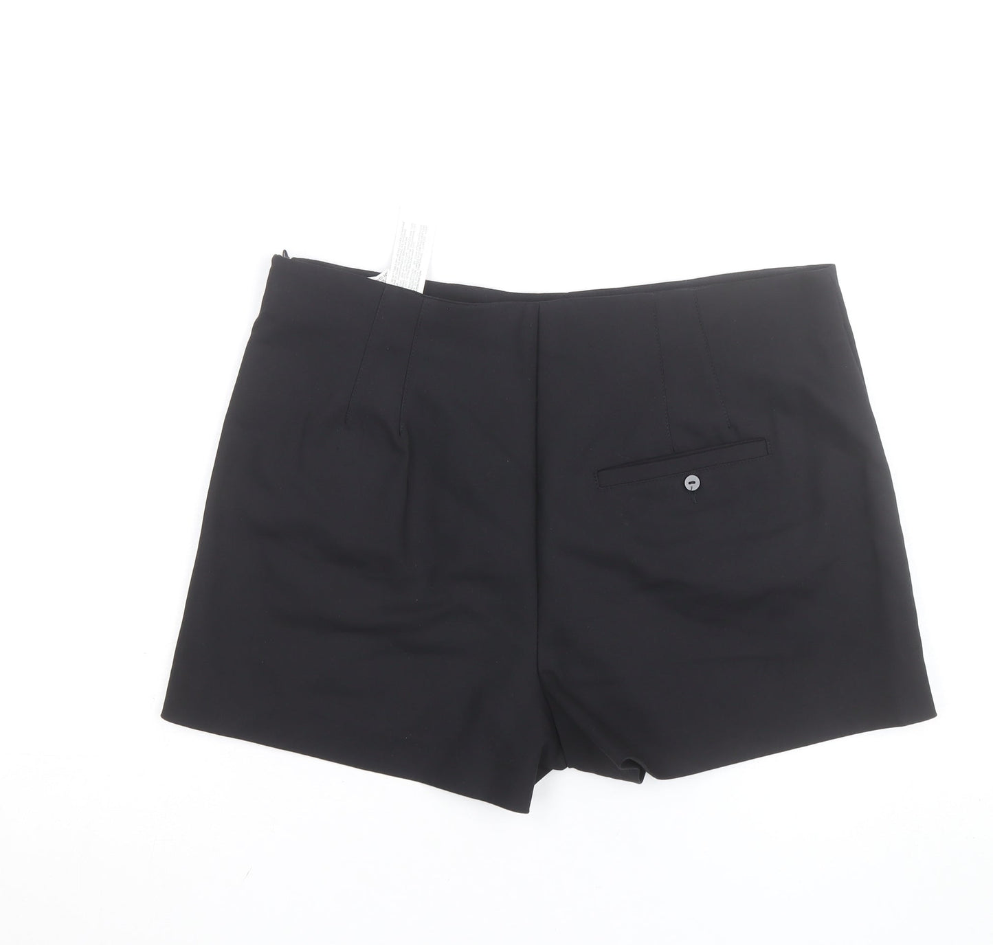 Zara Trafaluc Women's Black Chino Shorts Size 14 Cotton Blend