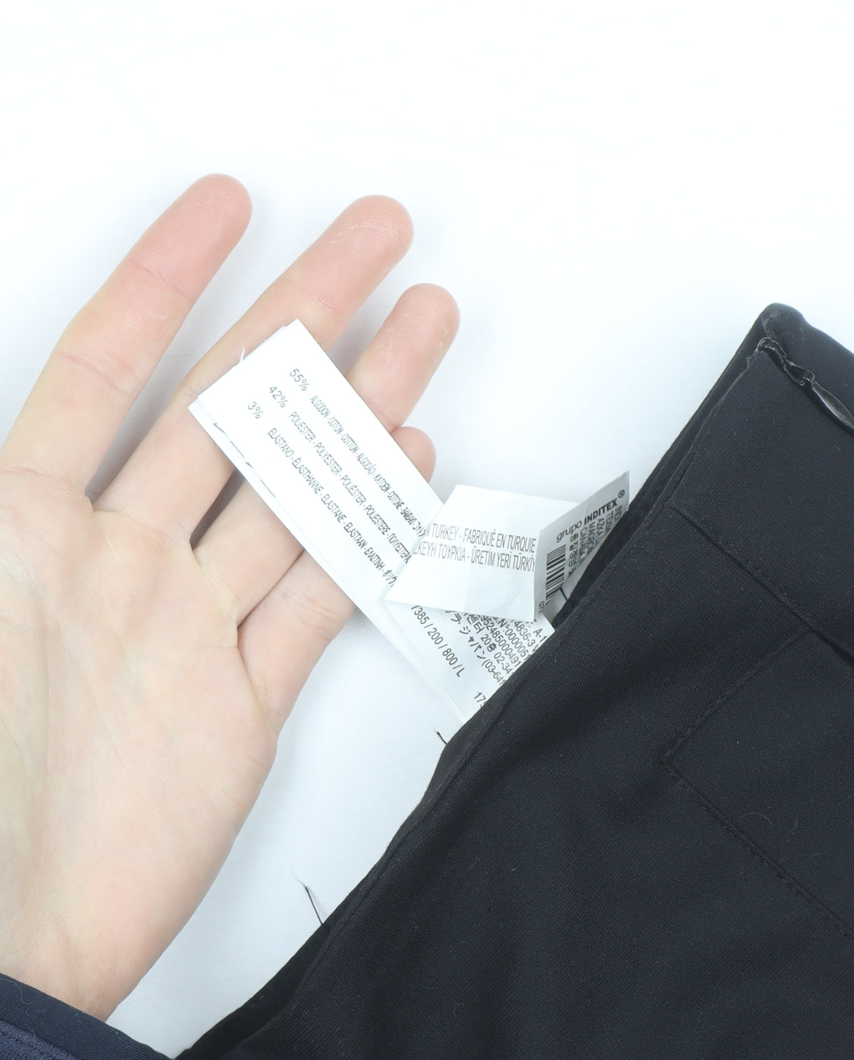 Zara Trafaluc Women's Black Chino Shorts Size 14 Cotton Blend