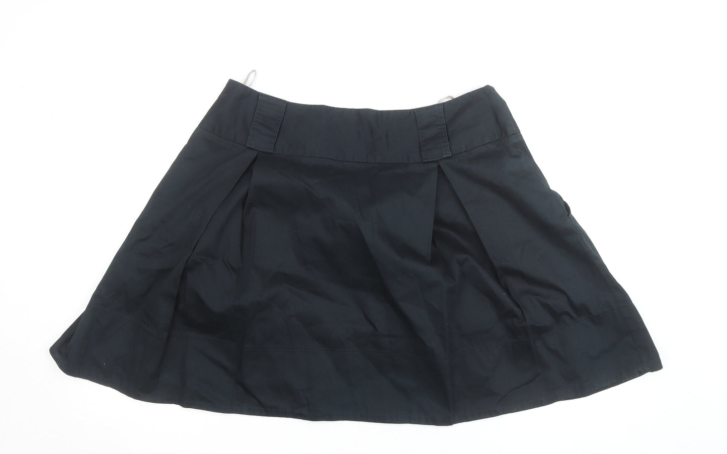 River Island Womens Black Pleated Short Skirt Size 10