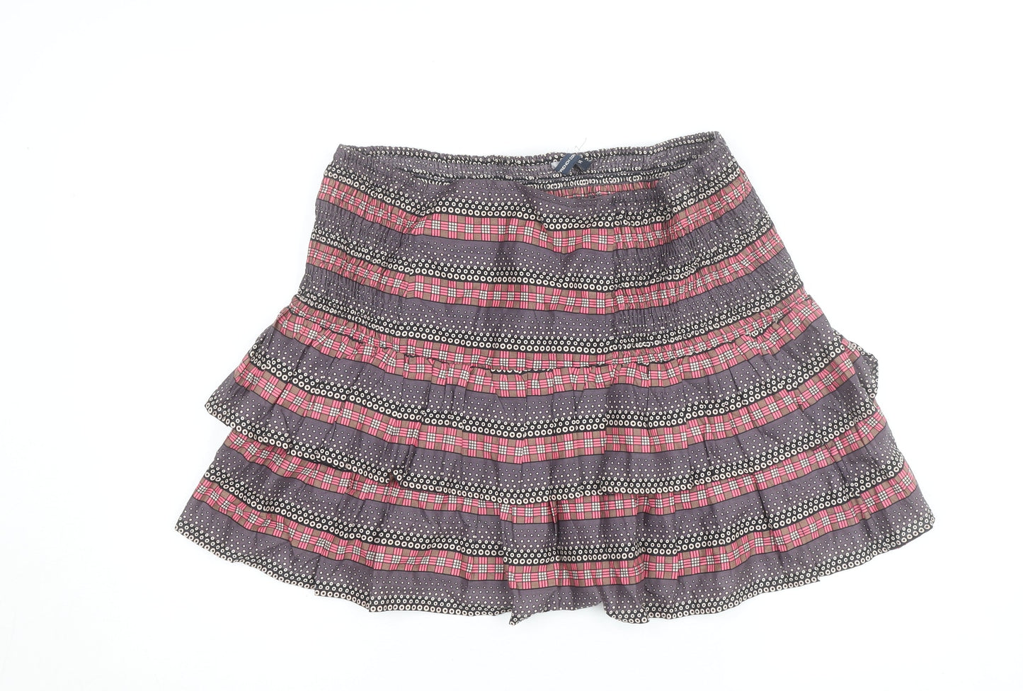 French Connection Women's Multicoloured Cotton Peasant Skirt Size 14