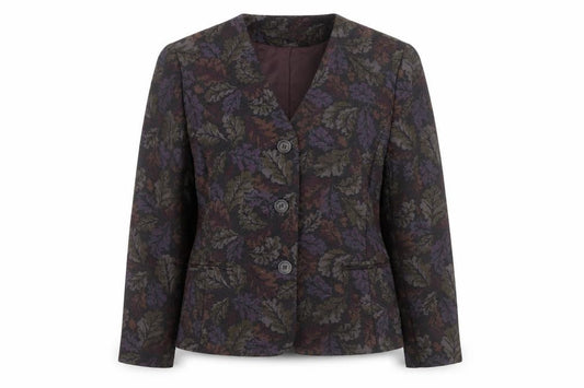 Thistle Mill Women's Multicoloured Wool Blazer Size 16 Classic Lined Jacket