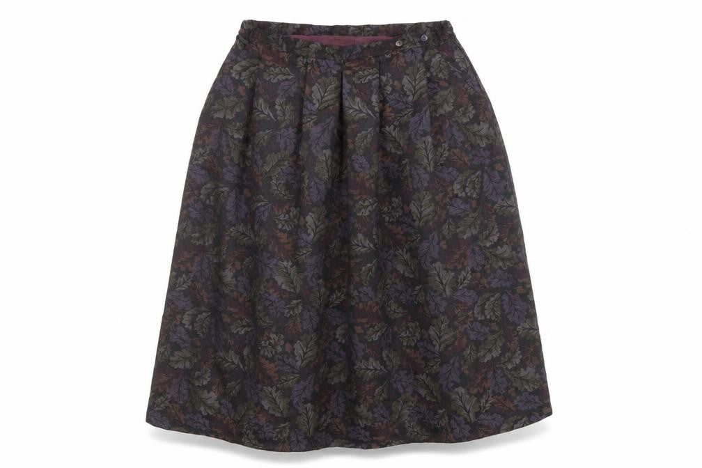 Thistle Mill Women’s Multicoloured Wool A-Line Midi Skirt Size 18