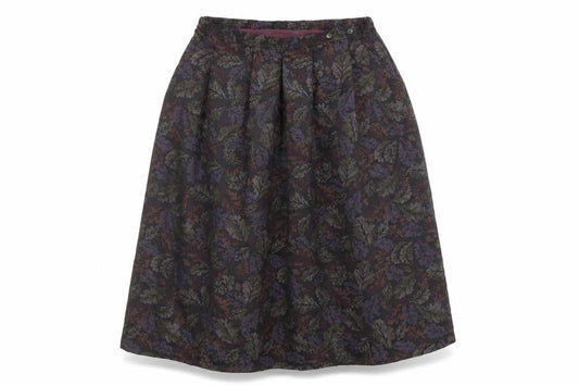 Thistle Mill Women’s Multicoloured Wool A-Line Midi Skirt Size 18