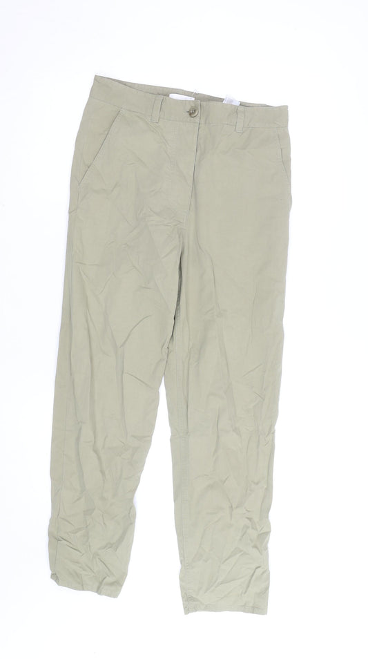 COS Women Beige Chino Trousers Size 10 Regular Fit