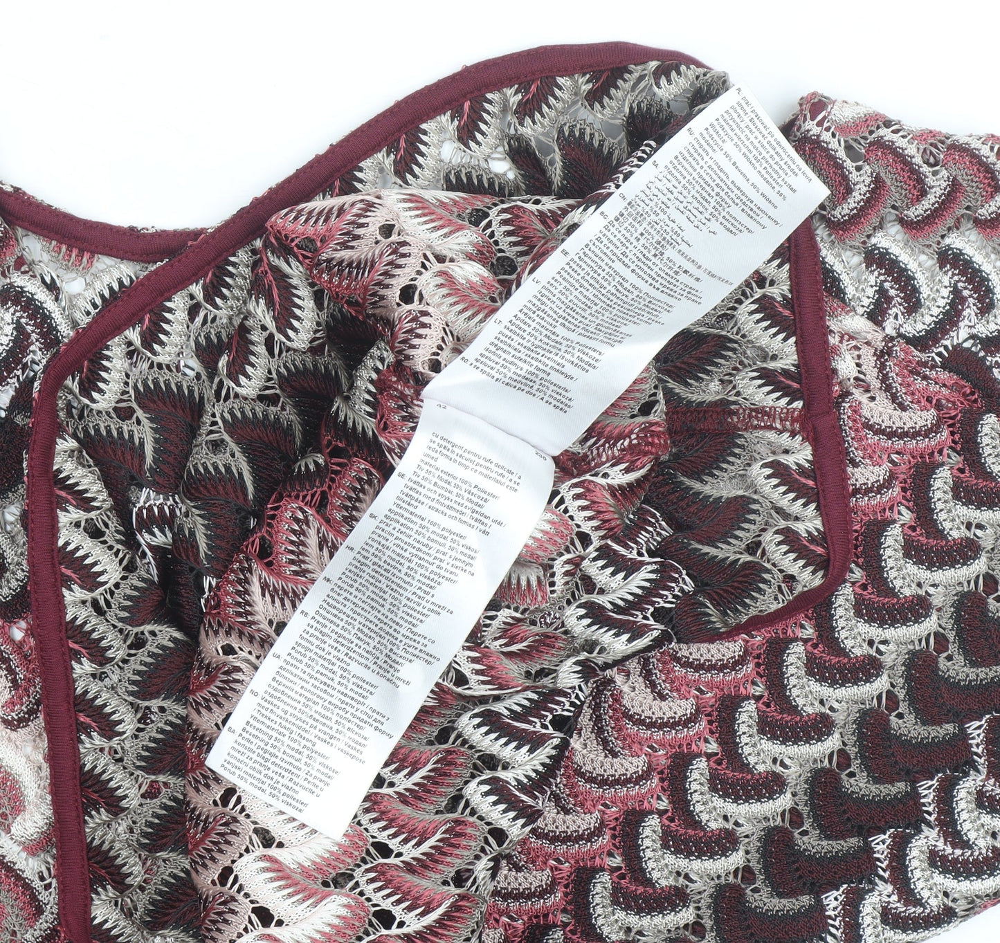 Gerry Weber Women’s Multicoloured Knit Short Sleeve Blouse Size 14