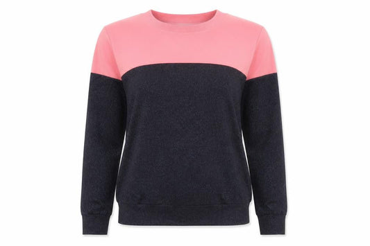 & Other Stories Women’s Pink Blue Knit Colourblock Jumper Size S