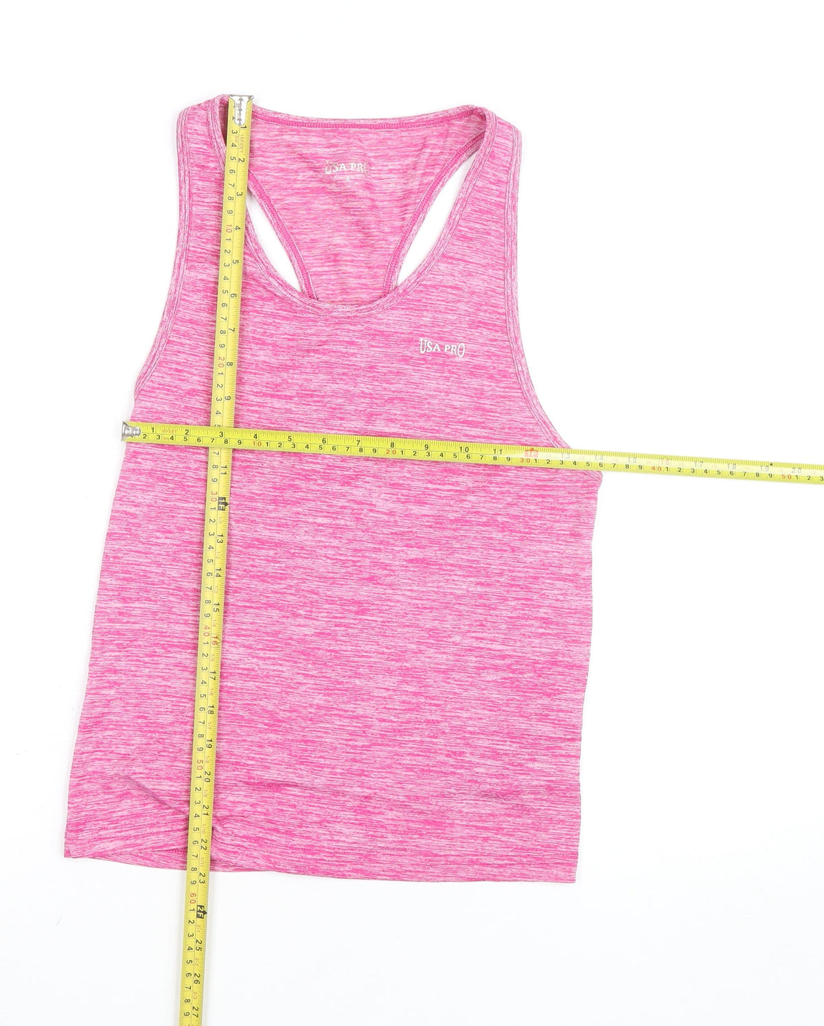 USA Pro Women's Pink Racerback Tank Top Size 8 Slim Fit