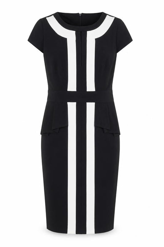 Jade Fashion Boutique Women Black White Size 10 Sheath Dress