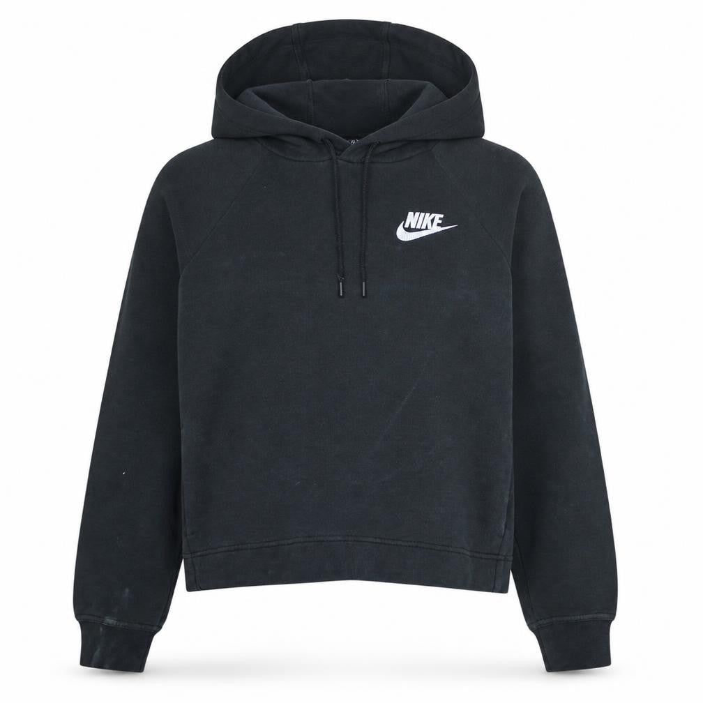 Nike Women Black Small Pullover Hoodie Sweatshirt Cotton Blend