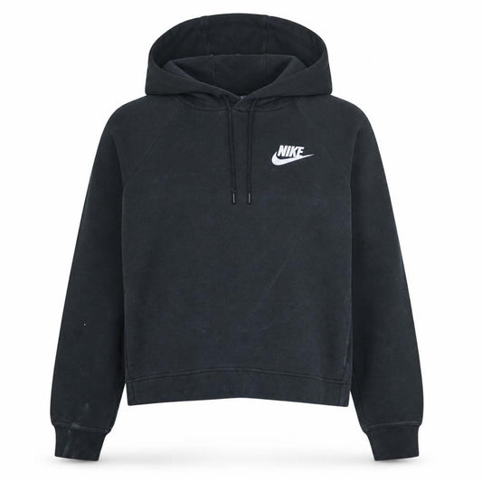Nike Women Black Small Pullover Hoodie Sweatshirt Cotton Blend